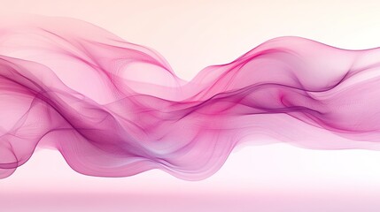 Poster - Flowing pink silk waves abstract digital art soft background fluid motion creative design modern aesthetics