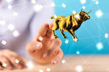 Poster - stock market 3d modern in hand
