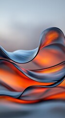 Poster - Dynamic artistry of molten metal ribbons abstract display urban gallery contemporary design close-up view fluid concept