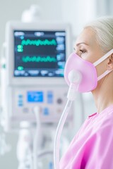 Aufkleber - Healthcare Professional Using Advanced Medical Technology for Patient Monitoring