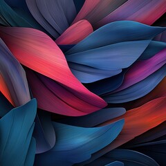 Poster - Dynamic abstract shards overlapping with glowing effects digital art modern design colorful environment close-up view