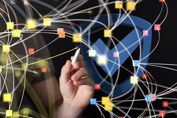 Fototapete -  - neural network exposure digital