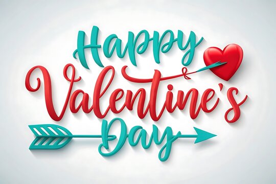 Happy Valentine's Day typography design