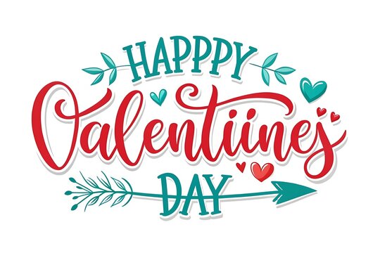 Happy Valentine's Day typography design