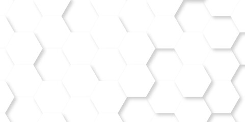 Fototapete - Vector white hexagonal background. Luxury White Pattern. wallpaper Illustration. Futuristic abstract honeycomb mosaic white background. geometric mesh cell texture. modern futuristic wallpaper.	
