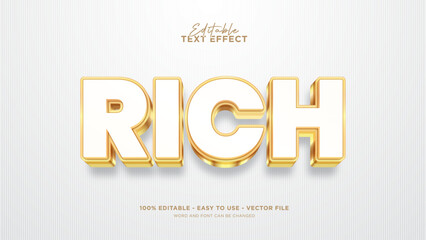 Poster - Golden text effect, editable luxury text style effect