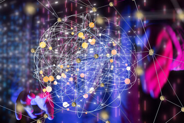 Aufkleber - conference Digital Network and data concept 3d