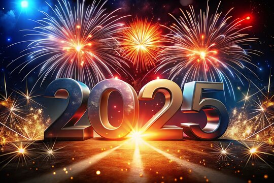 2025 number design template. Design for Christmas decoration and business. Vector illustration for calendar, banner, card, label and symbol.