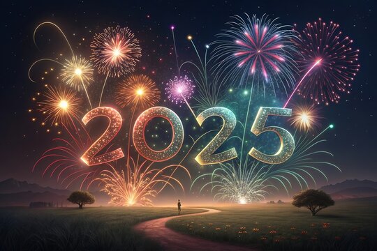 2025 number design template. Design for Christmas decoration and business. Vector illustration for calendar, banner, card, label and symbol.