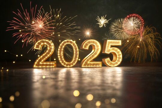 2025 number design template. Design for Christmas decoration and business. Vector illustration for calendar, banner, card, label and symbol.