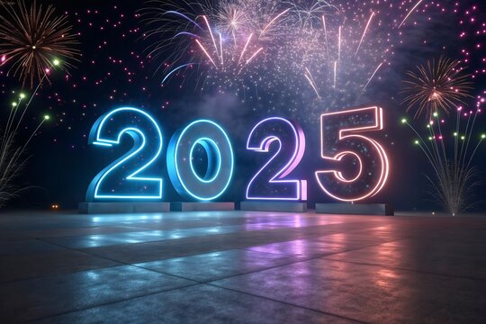 2025 number design template. Design for Christmas decoration and business. Vector illustration for calendar, banner, card, label and symbol.