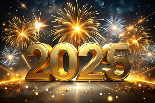 2025 number design template. Design for Christmas decoration and business. Vector illustration for calendar, banner, card, label and symbol.