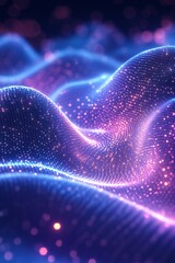 Poster - Cybersecurity Abstract Futuristic Soft Gradients and Glowing Data Points