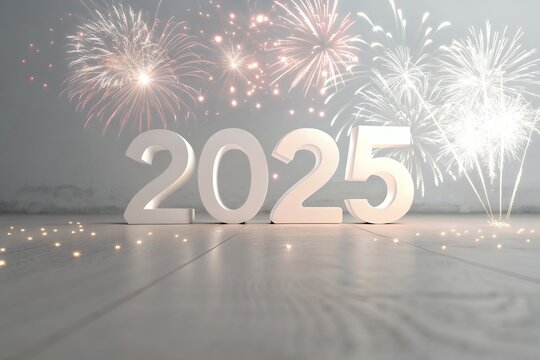 2025 number design template. Design for Christmas decoration and business. Vector illustration for calendar, banner, card, label and symbol.