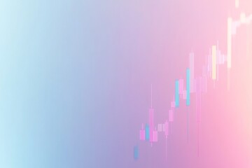 Aufkleber - Surreal Pastel Financial Chart Abstract Currency Trend Analysis in Ethereal Lighting
