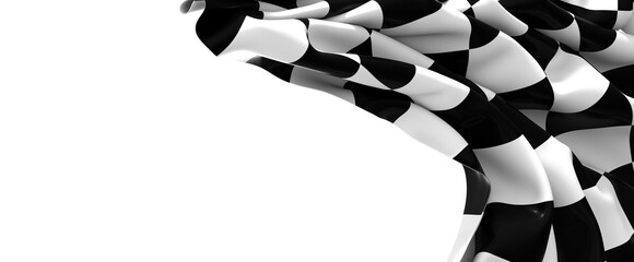 Aufkleber - The checkered flag waves in victory a symbol of triumph and achievement