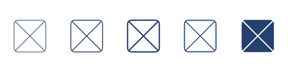 square quarters icon symbol set collection