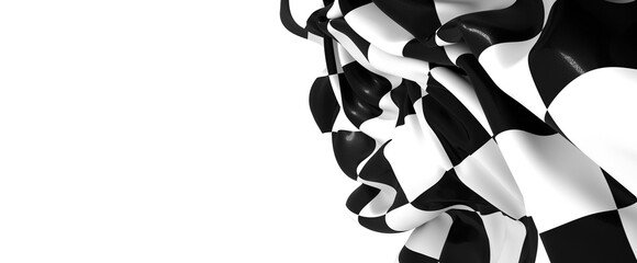 Aufkleber - The checkered flag waves in victory a symbol of triumph and achievement