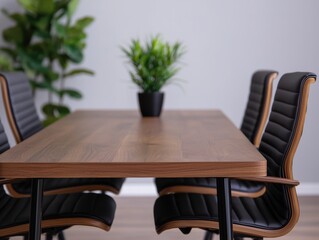 Poster - Clean corporate table with essential items supporting focused workflow