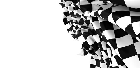 Aufkleber - The checkered flag waves in victory a symbol of triumph and achievement