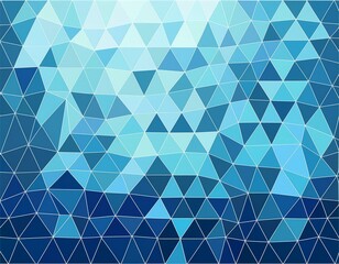 Canvas Print - blue triangles background abstract polygonal illustration  geometric image