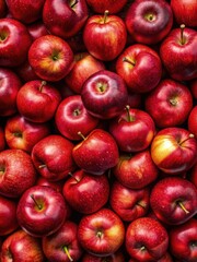 Wall Mural - Large Collection of Red Apples in Various Sizes and Shapes. Generative AI