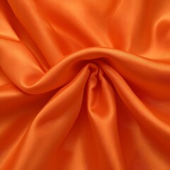 Sunset Orange color luxurious fabric with a satin, linen like texture or silk cloth material