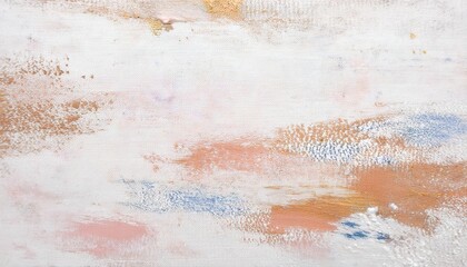 Poster - soft abstract textured canvas with earthy tones of peach, tan, and sky blue blending into white for minimalist artistic design

