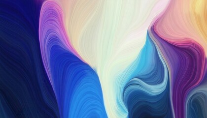 Poster - flowing abstract wave in vibrant blue and purple gradients with soft brushstroke textures, perfect for modern digital designs