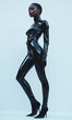 © c_ART_oons - afro-american model in latex for a fashion magazin foto