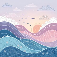Poster - sea wave background
