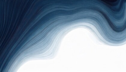 Poster - abstract wavy gradient in blue shades flowing from dark to light, perfect for modern decor, branding, and digital art projects