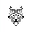 © lestari - Abstract wolf head with circuit design; digital art print