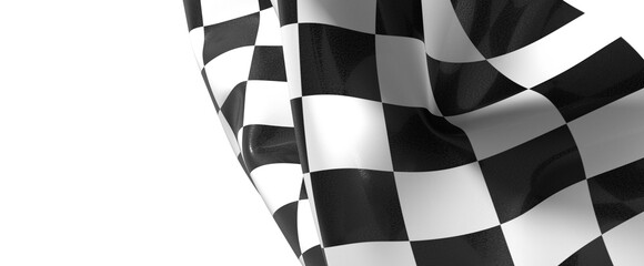 Aufkleber - The checkered flag waves in the air signaling the end of the race