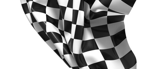 Aufkleber - The checkered flag waves in the air signaling the end of the race