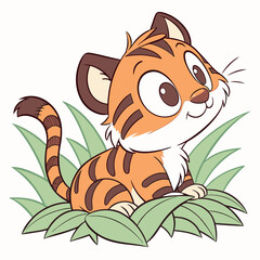 Sticker - baby tiger