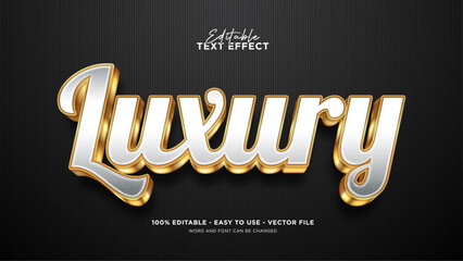 Poster - Luxury text effect, editable expensive text style effect