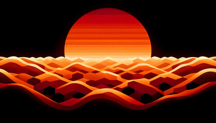 Aufkleber - abstract background with sun