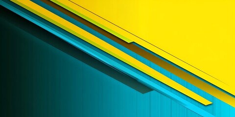 Fototapete - Cyan and yellow stripes geometric tech abstract background for an application, website, presentation or design



