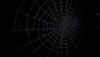 close-up-spiders-web-on-retro-vintage-black-color