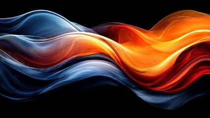 Poster - Vibrant waves of color create a mesmerizing display of motion and energy in abstract art