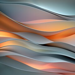 Poster - Dynamic wavy lines overlapping in abstract composition creative digital art modern design visually engaging effect