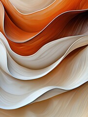 Poster - Flowing waves of pearlescent tones abstract art digital creation soft environment aesthetic viewpoint