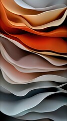 Poster - Flowing layers of translucent abstract art digital soft textures modern design aesthetic viewpoint gentle blending