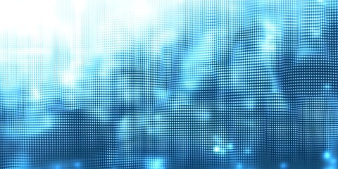 Fototapete - Blue minimal dotted lines abstract futuristic tech background. Grainy texture background style



