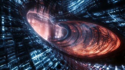 Aufkleber - Artificial intelligence brain visualization data center digital art futuristic environment close-up view neural technology concept