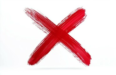 The red X is a symbol of disapproval or rejection