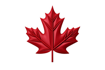 Red maple leaf with a white background