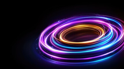 Poster - Dynamic light swirl action abstract visual art digital media dark environment vibrant viewpoint energy concept