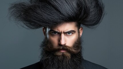 Poster - A man with a very long beard